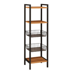 Polina Free Standing Storage Shelf Rack 33x30x110cm