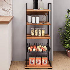 Harley Free Standing Storage Shelf Rack 51x30x122cm