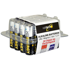Heitech Alkaline Batteries Micro AA - Pack of 20pcs