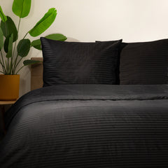 Homla Duvet Agnes 160x200+2*70x80cm - Satin Black