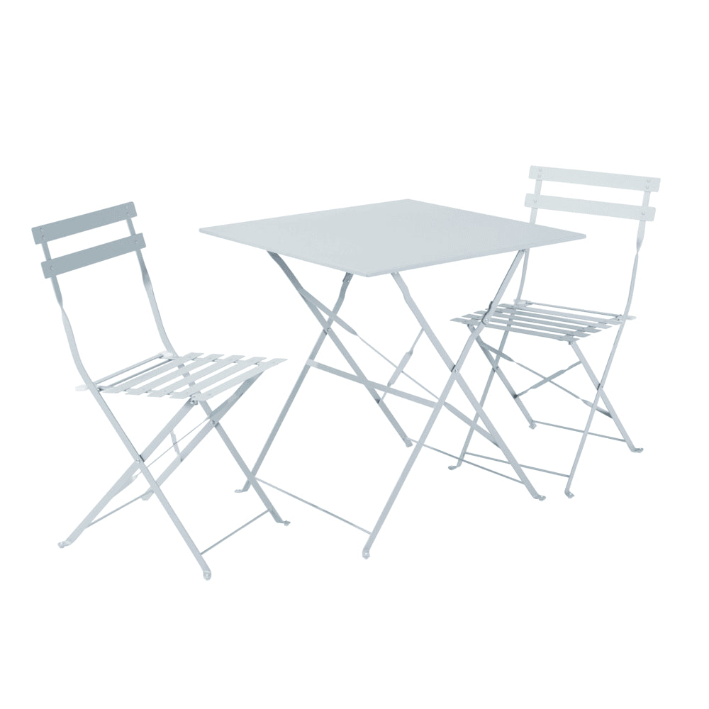 Naterial Flora II Origami Bistro Set With 2 Chairs - Blue Agatha