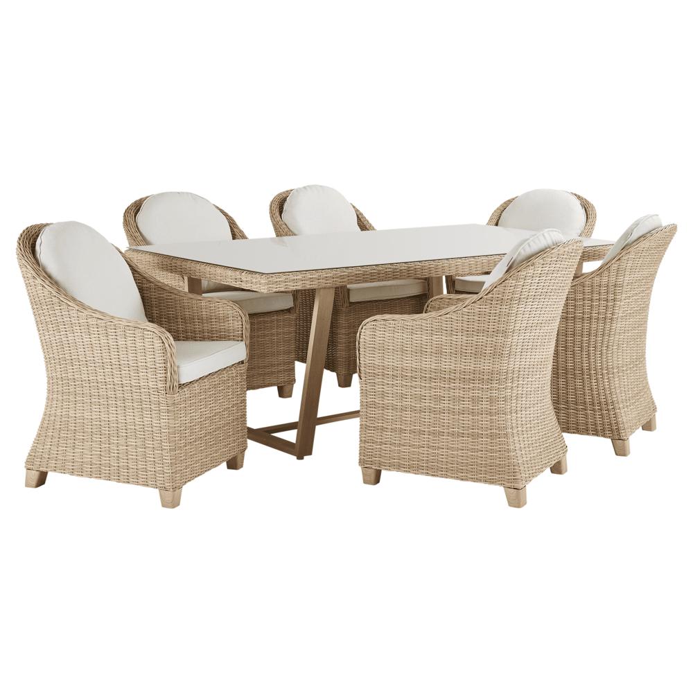 Naterial Medena Dining Set with 6 Chairs