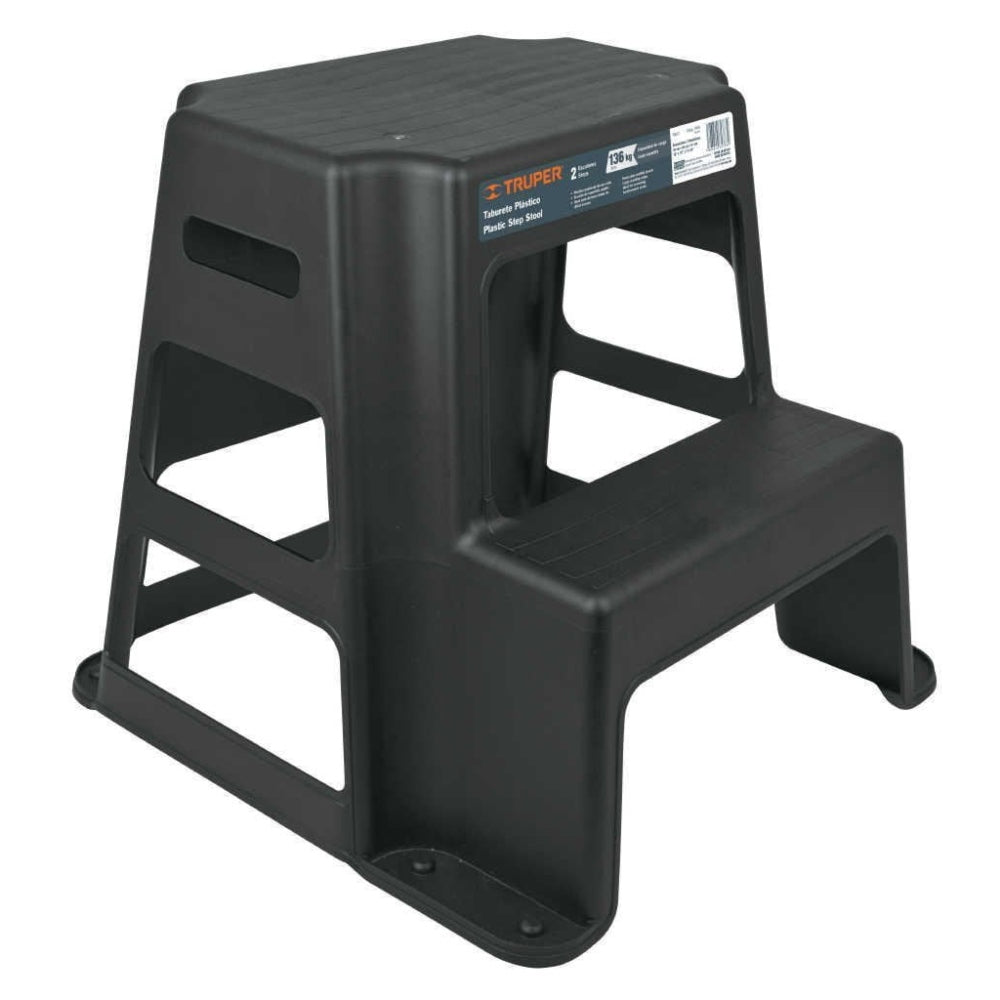 Truper 2 Step Plastic Stool / Black