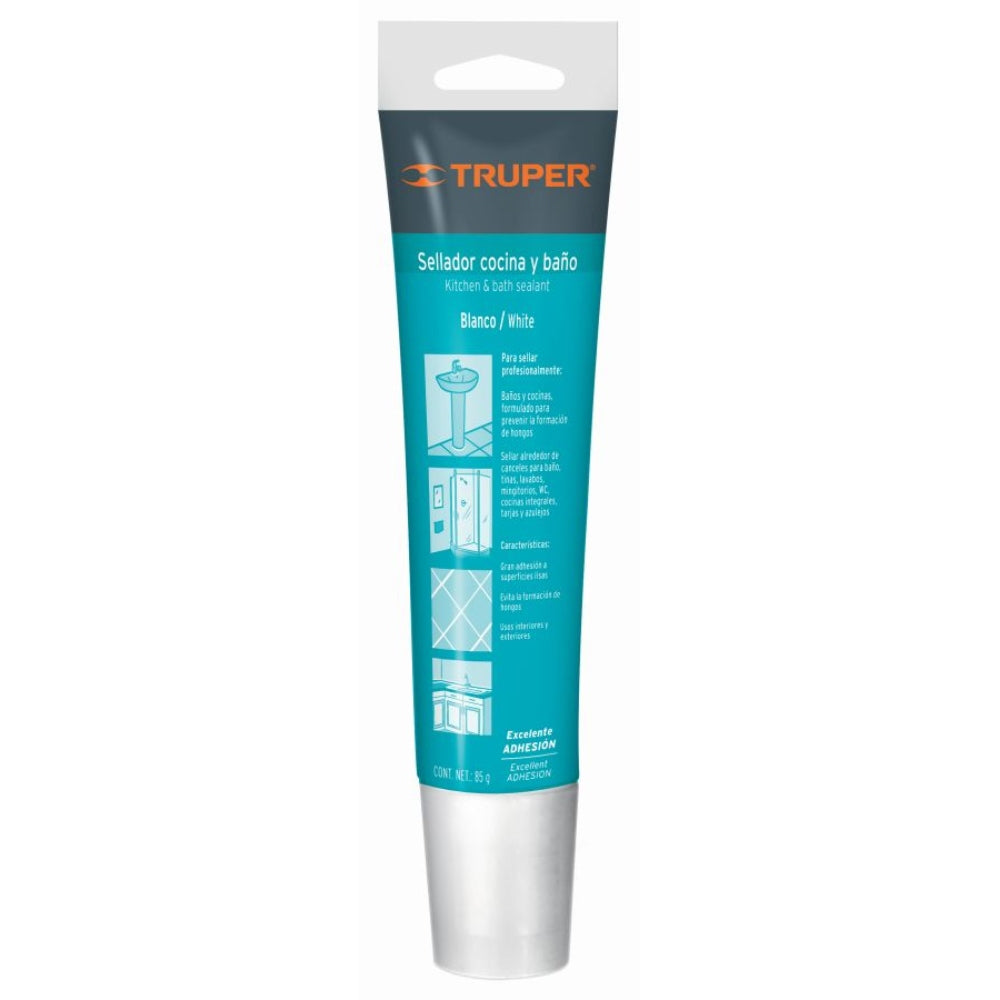 Truper Translucent Sealant For Bathroom And Kitchens 85ml