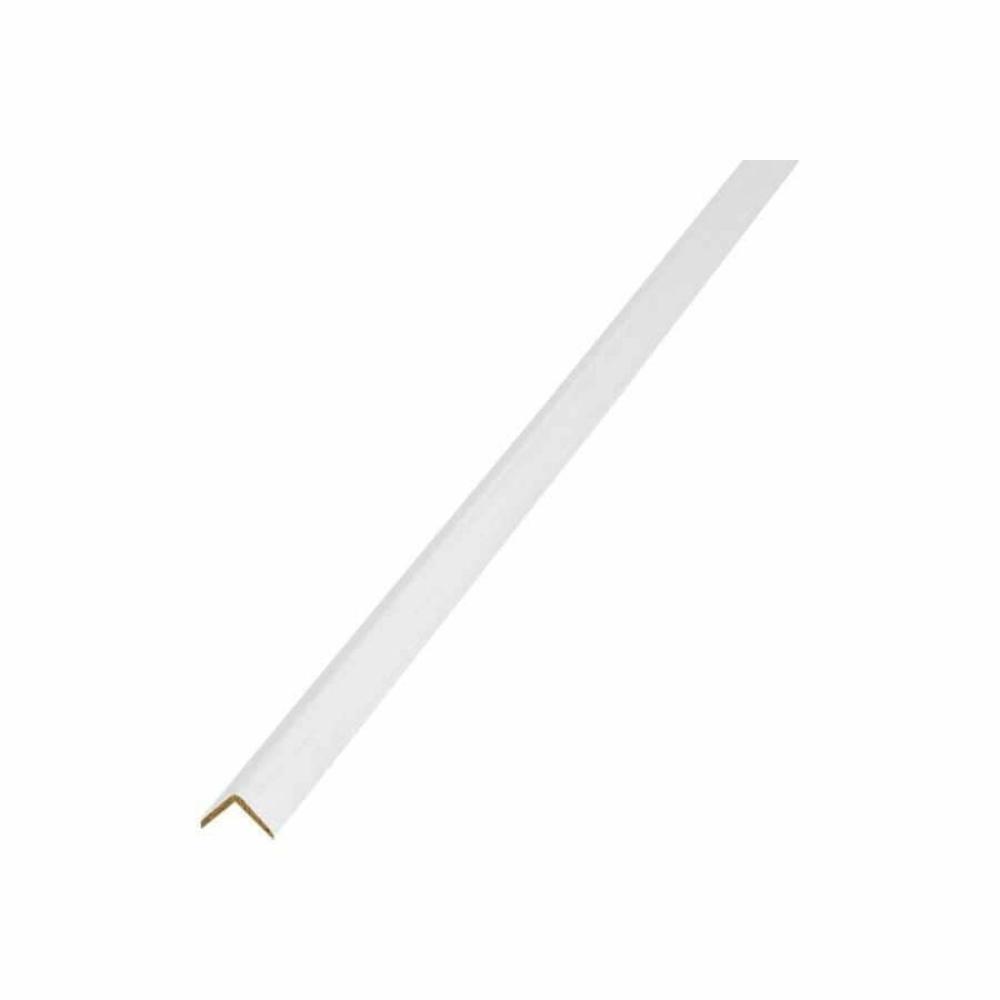 WHITE VARNISHED EDGE PROTECTION SAMBA 35x35x3000 MM