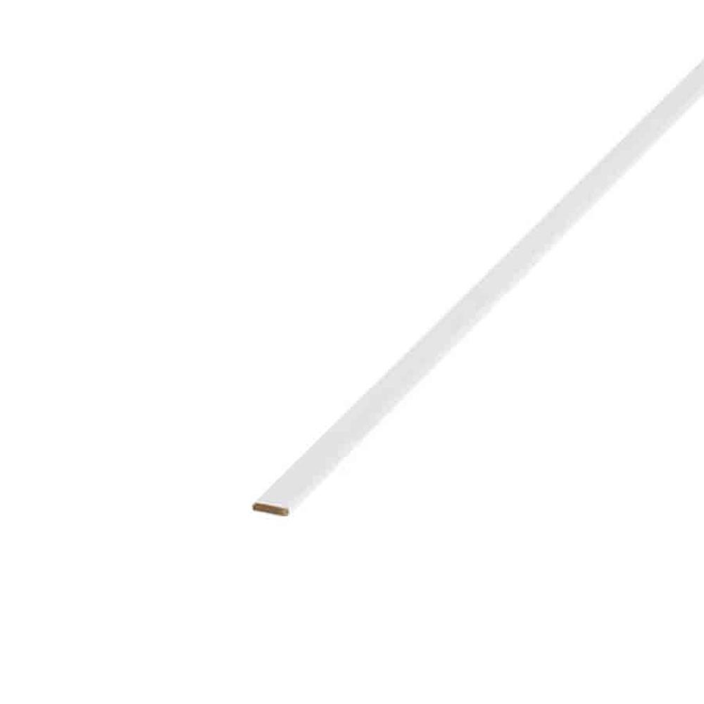 WHITE SMOOTH VARNISHED FRAME SAMBA 5x28x2000 MM
