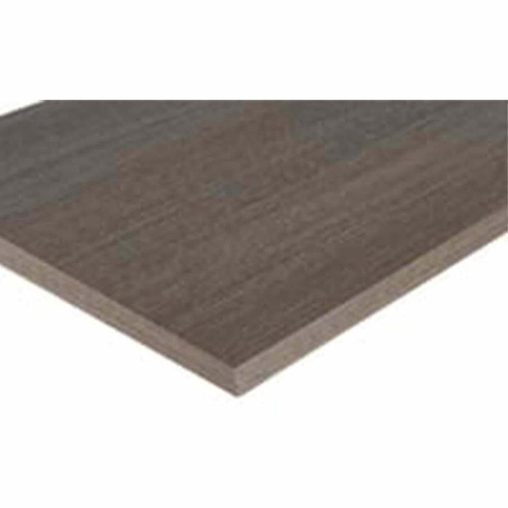 MELAMINE SHELF BOARD WITH 4 BORDER SIDES GREY OAK 18X400