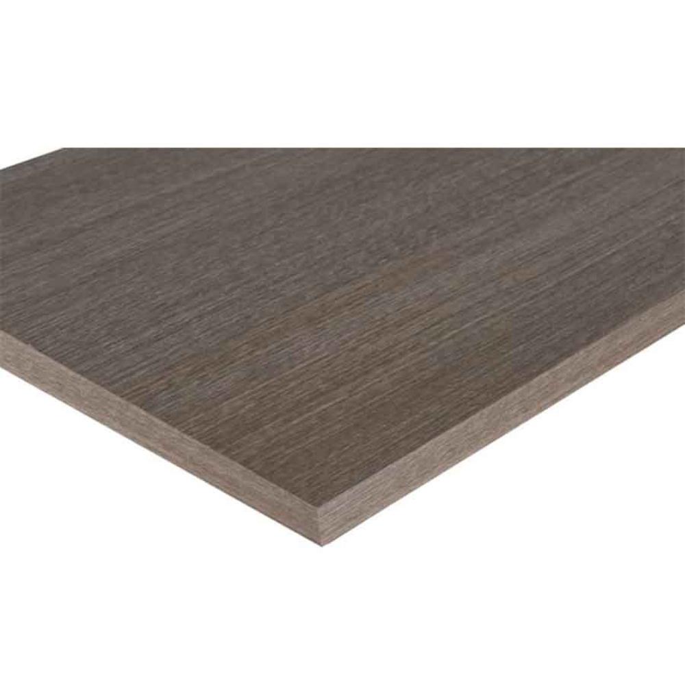 MELAMINE SHELF BOARD WITH 4 BORDER SIDES GREY OAK 18X600