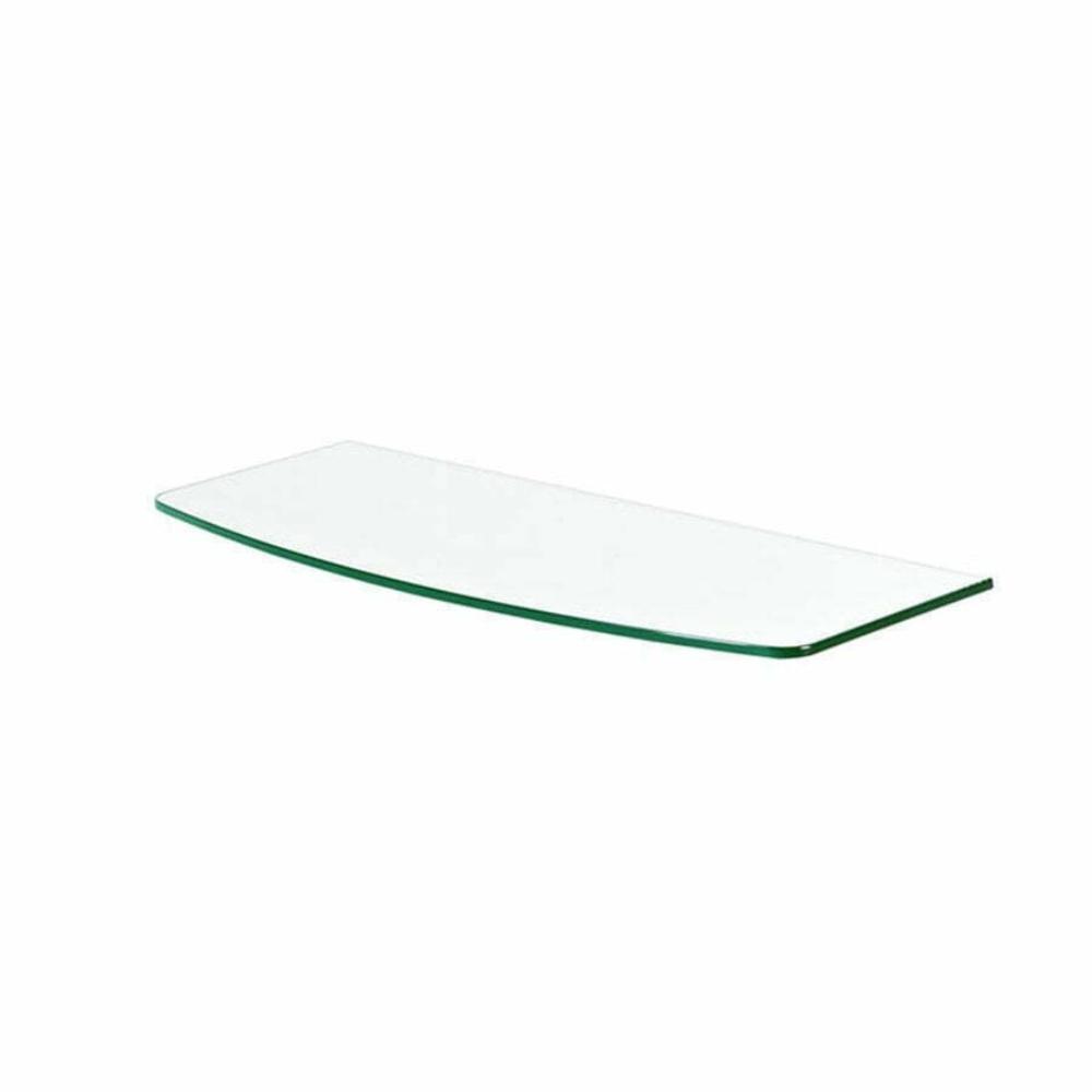 TRANSPARENT GLASS CONVEX SHELF 600x200/240x8 MM
