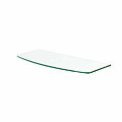 TRANSPARENT GLASS CONVEX SHELF 600x200/240x8 MM