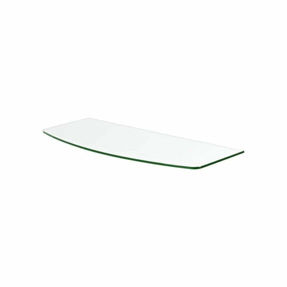 TRANSPARENT GLASS CONVEX SHELF 800x250/315x8 MM