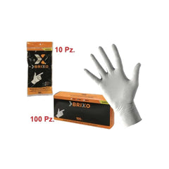 Brixo Rubber Gloves, Box of 100 Size L