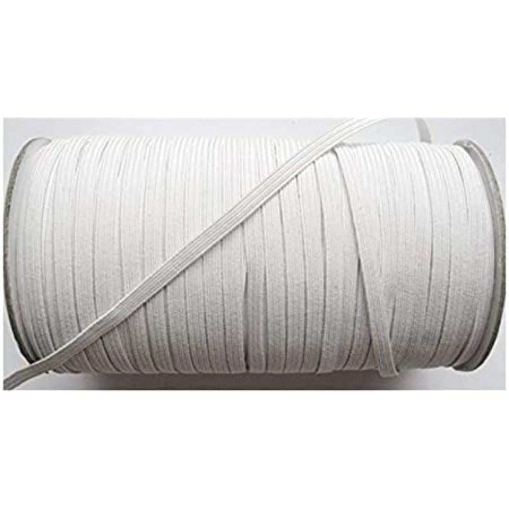 Elastic Rope 6mm - White (Sold by the Meter)
