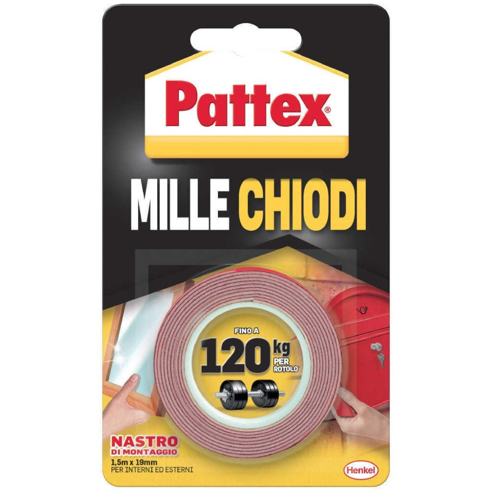 Pattex Mille Chiodi Double Sided Tape 1.9 x 150cm