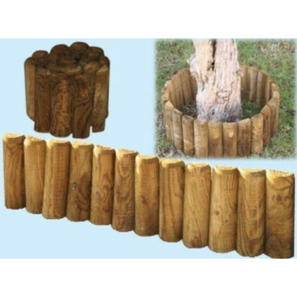 Lasa Fence Log Pine Wood