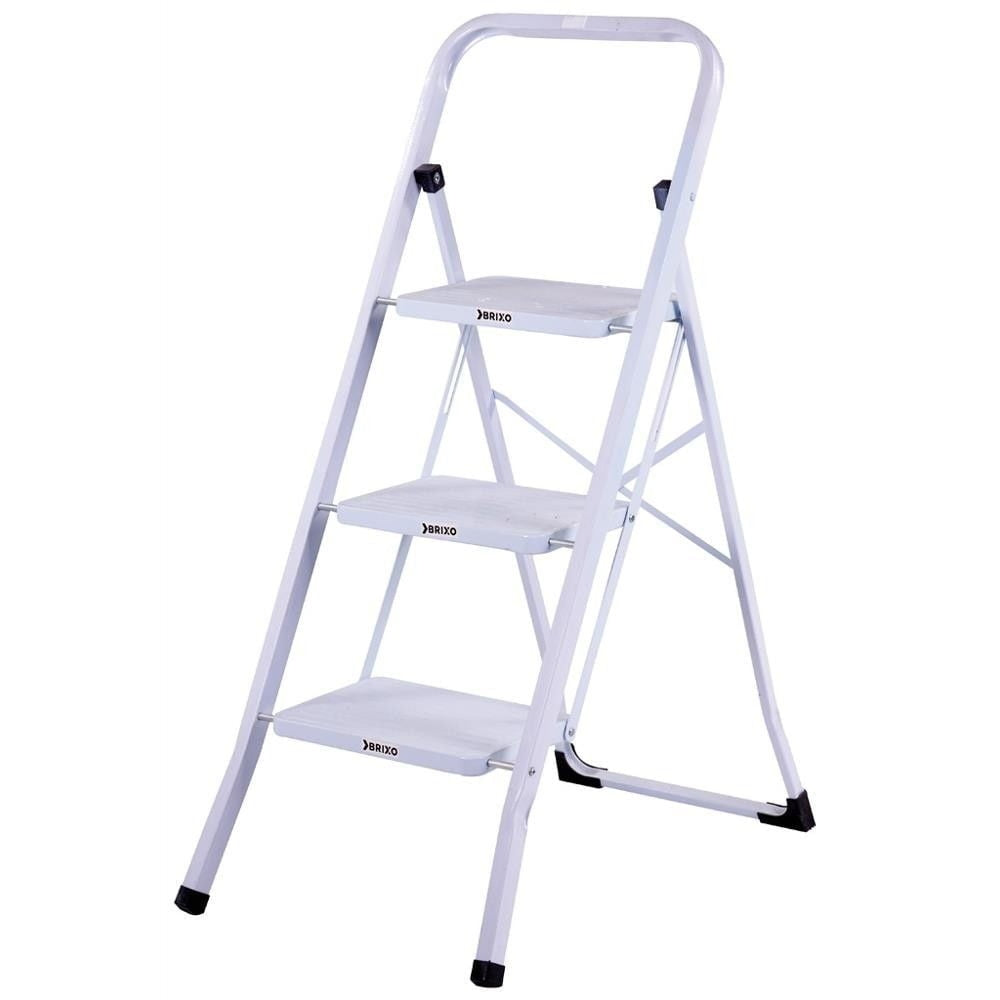 Brixo Quick Step White Steel 3 - Step Stool