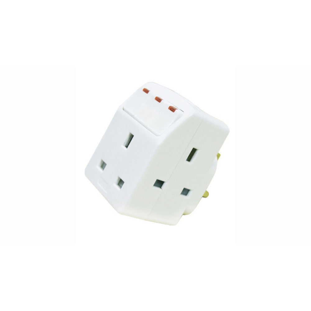 Power-On Multiplug Adapter with Individual Switches - 13A