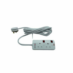 Power-On 2 Gang BS Extension Socket with 5m Cable