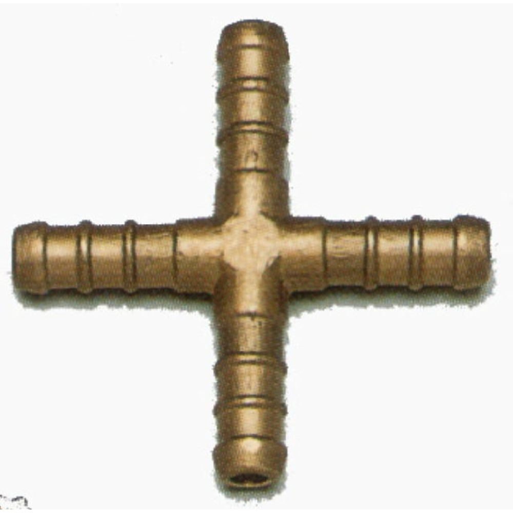 Brass 4 Way Connector - Cross