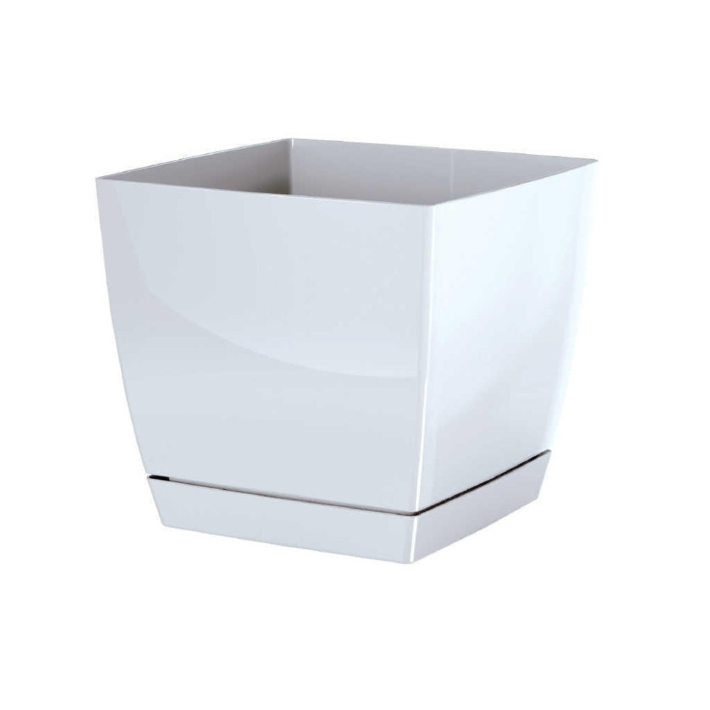Prosperplast Coubi Square Planter 18x18x16.5cm - White