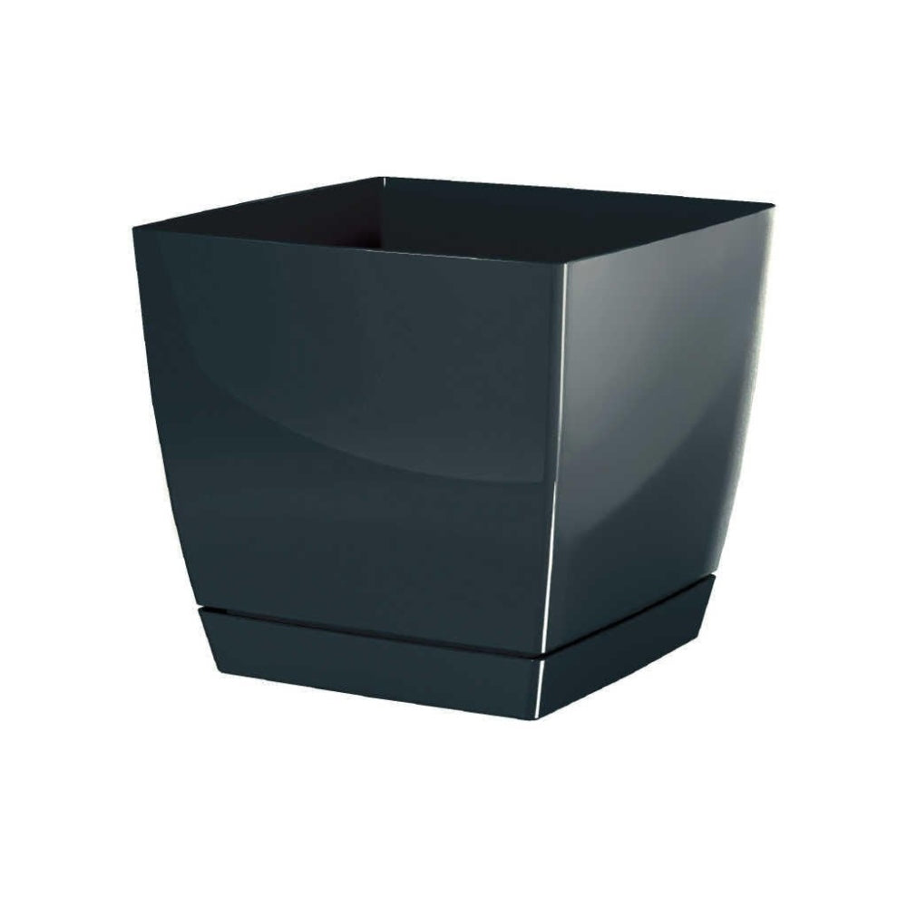 Prosperplast Coubi Square Flower Pot - Graphite