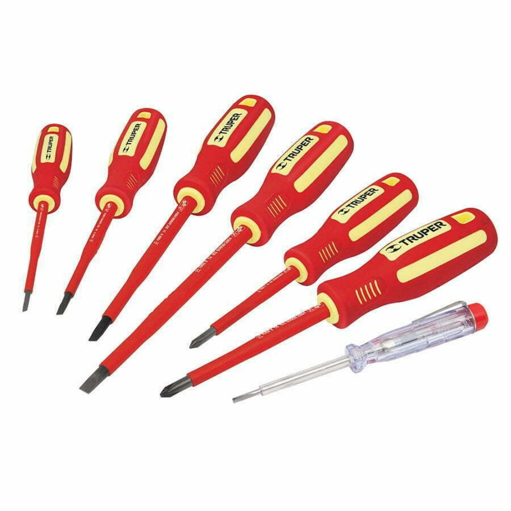 Truper Electric Screwdriver Set Of 6 With 1 current Tester