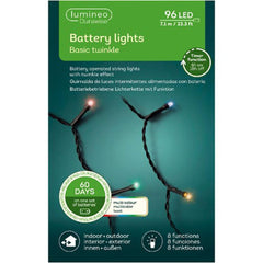 Lumineo Durawise Twinkle 96 Led Battery Lights 7.1m - Multicolour