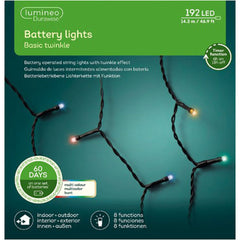 Lumineo Durawise Twinkle 192 Led Battery Lights 14.3m - Multicolour