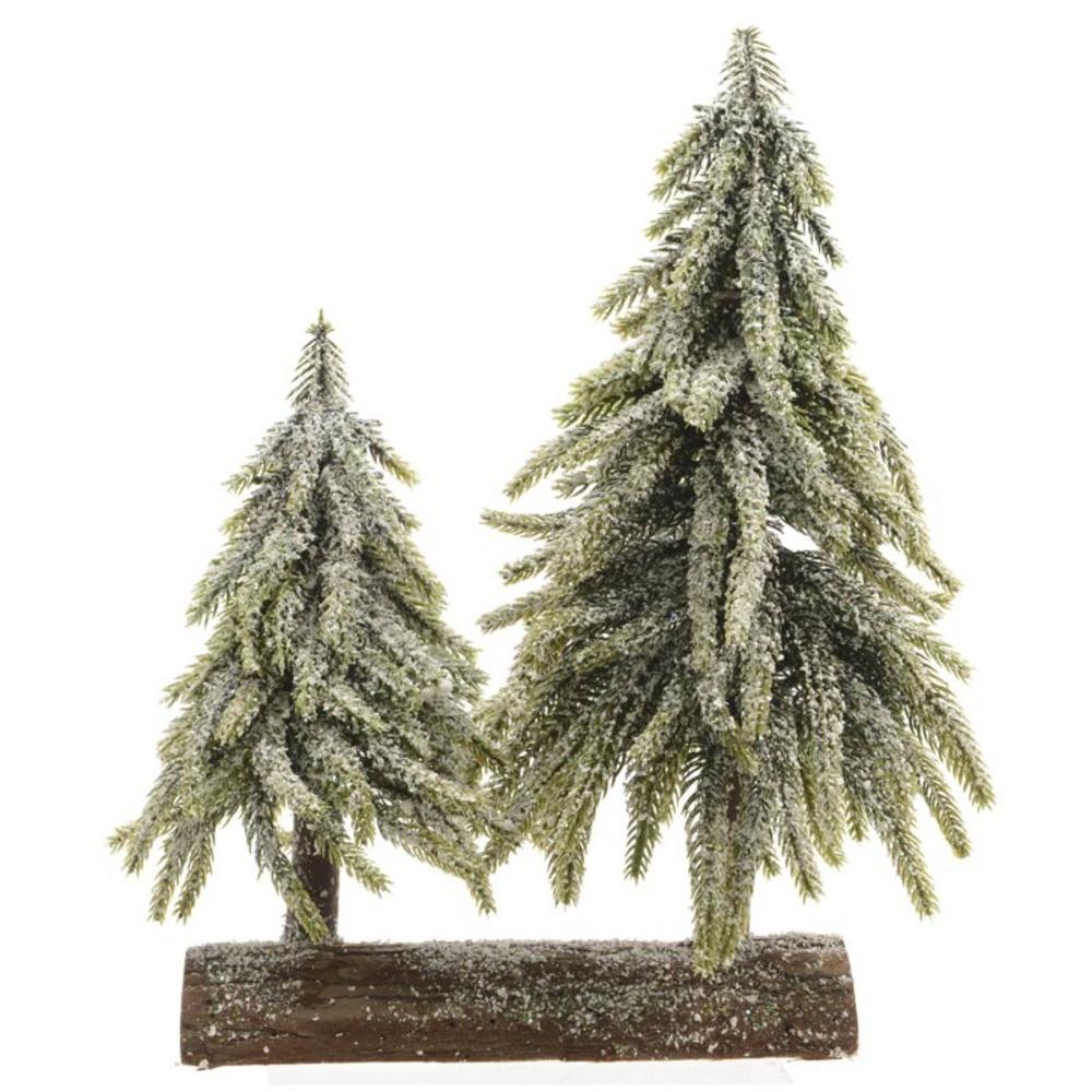 Everlands Mini Tree Set of 2 Pieces on Wood 28 x 16cm