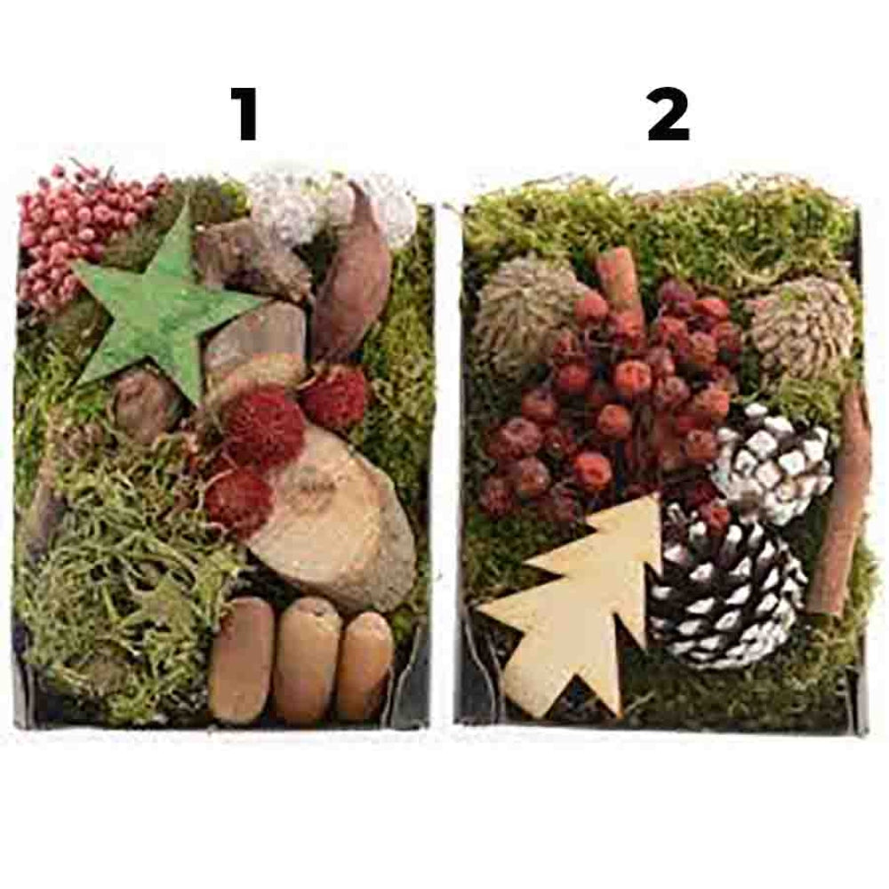 Decoris Natural Christmas Décor 14 x 20cm - 2 Assorted