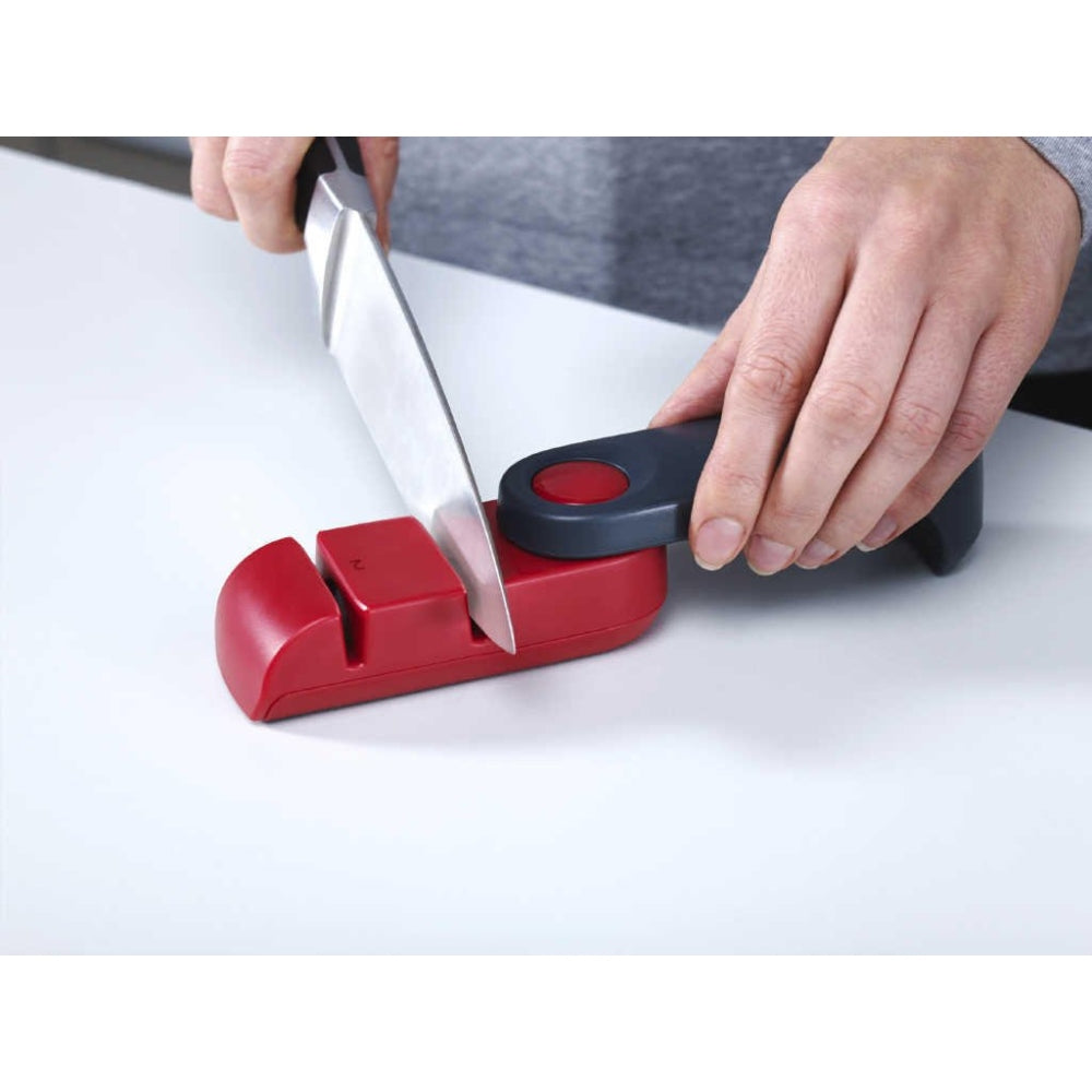 Joseph Joseph Rota Knife Sharpener - Grey/Red