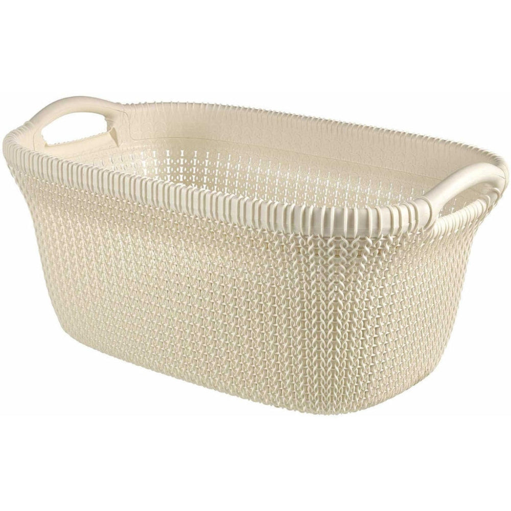 Curver Knit Laundry Basket - White