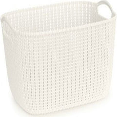 Curver Knit Rectangular Basket Large - White