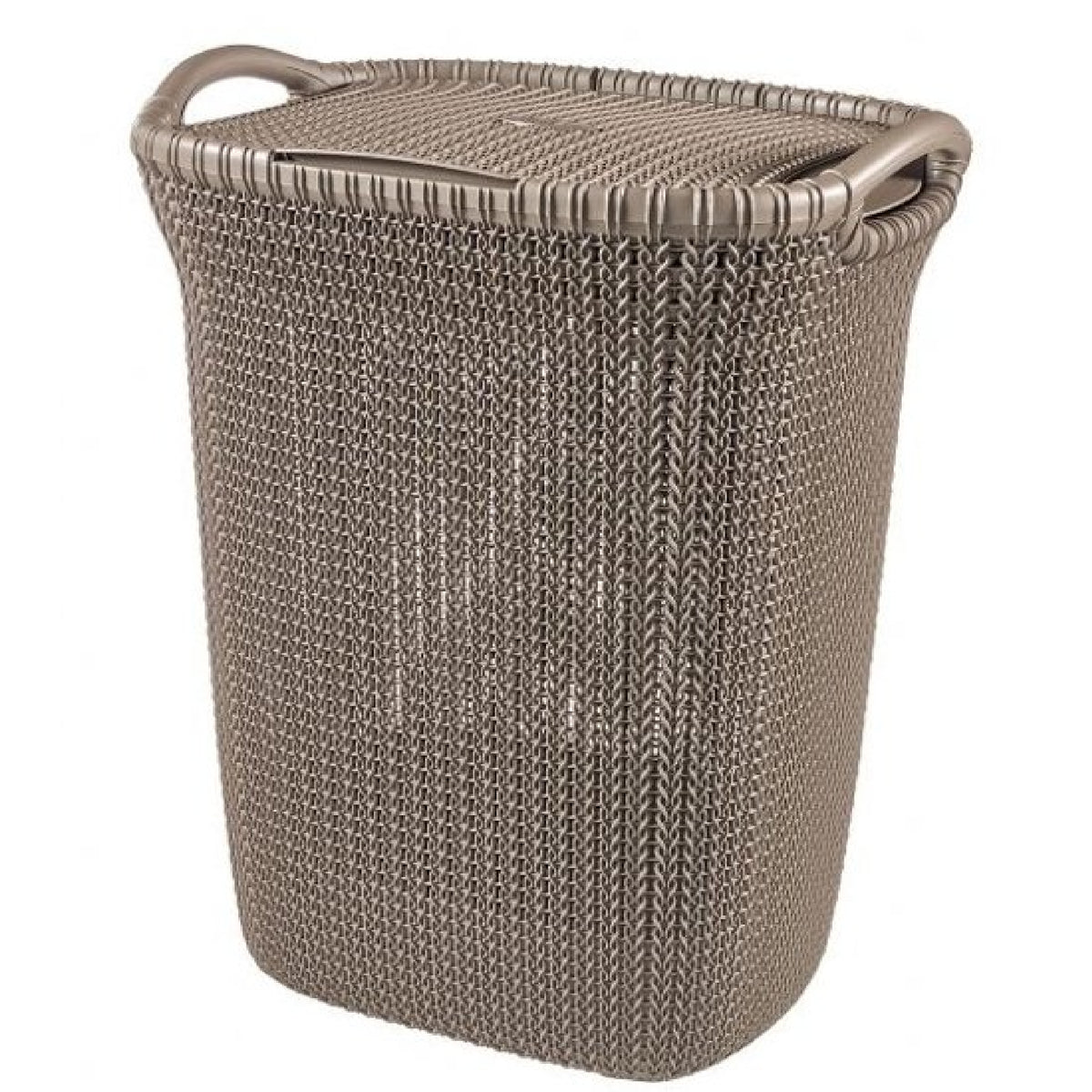 Curver Knit Laundry Hamper - Brown