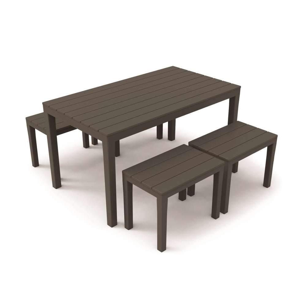 Ipae-Progarden Set Samoa Dining Set - 1 Table + 4 Benches