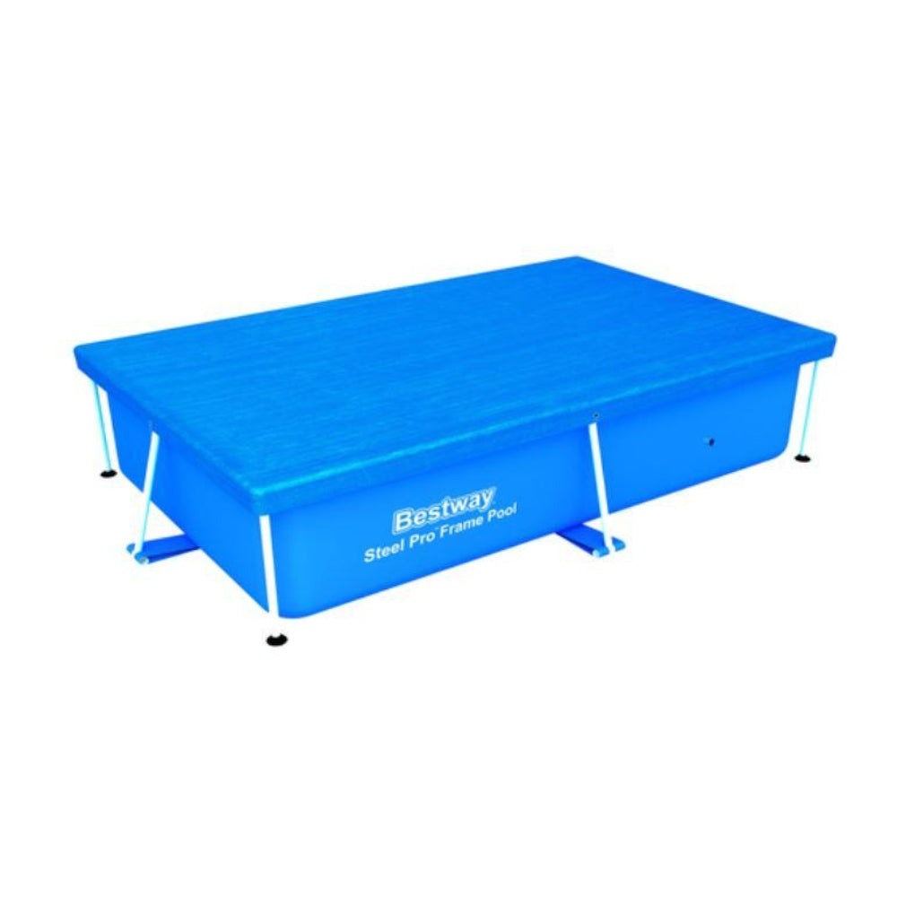 Bestway Flowclear Steel Pro Frame Rectangular Pool Cover 239 x 150cm - Blue