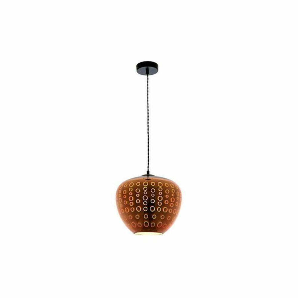 Optonica 3D Glass Pendant Copper Circles