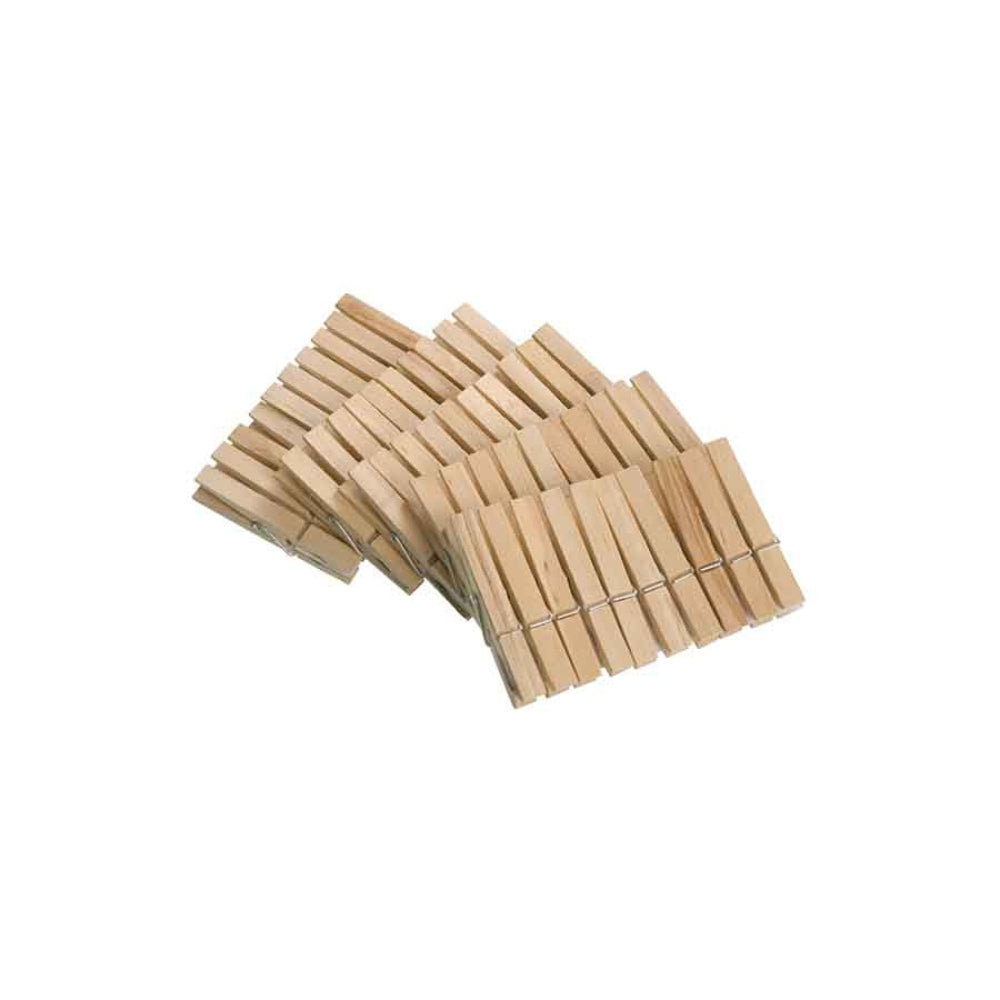 Wenko Clothes Pegs Set of 50 - Wooden