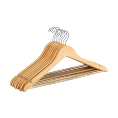 Wenko Clothes Hanger Set of 8 Pieces 45 x 23.5cm - Wooden