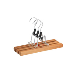 Wenko Trouser Clamp Hanger Set of 3 - Wooden