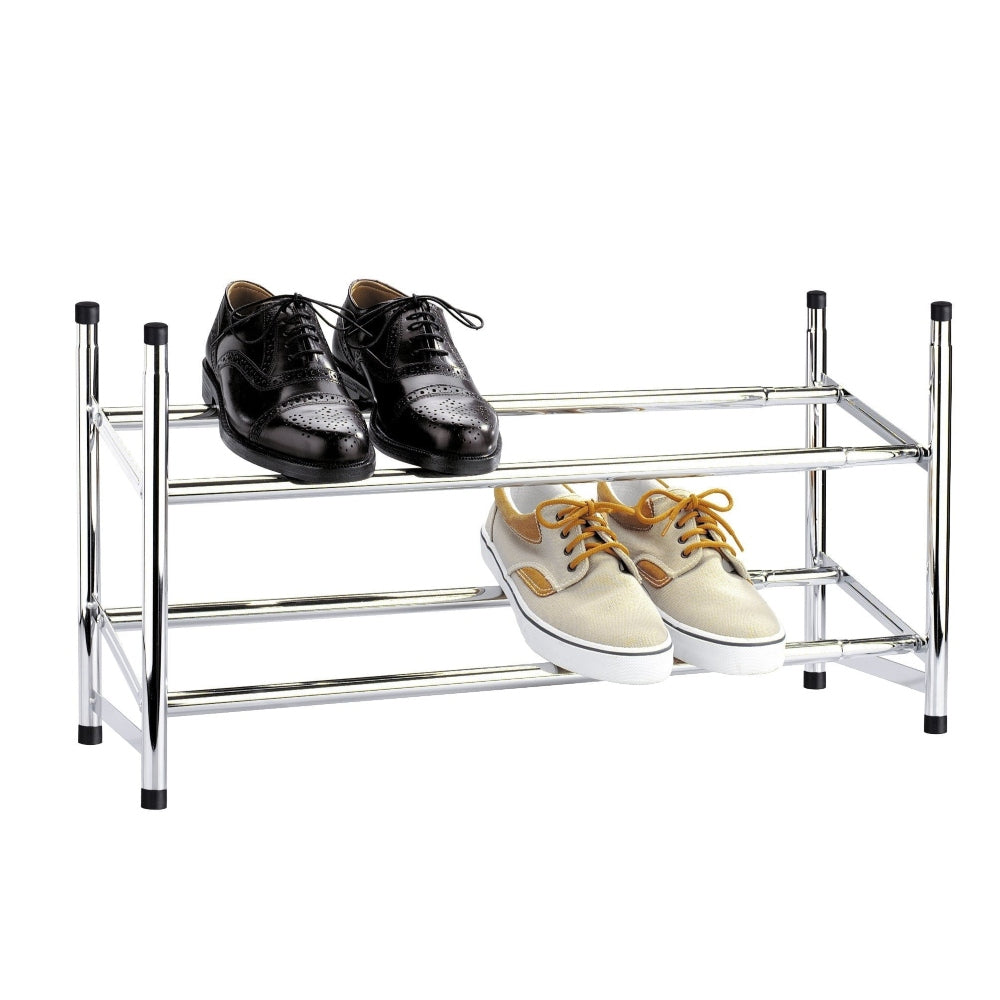 Wenko Extendable Shoe Rack 62 to 115cm x 23 x 35cm - Chrome