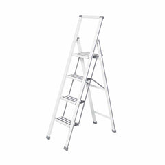 Wenko Alu-Design Stepladder with 4 Steps - White