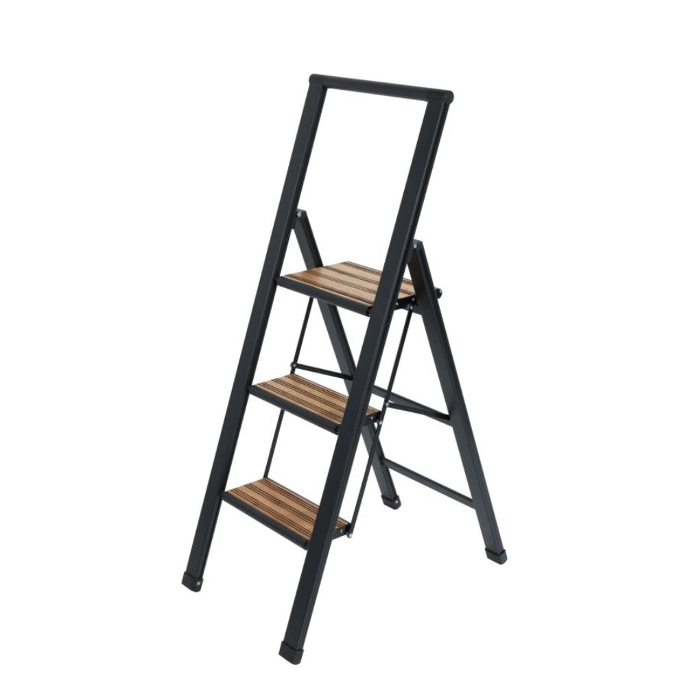 Wenko Alu-Design Stepladder with 3 Steps - White