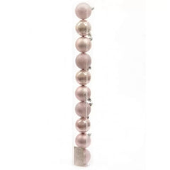 Decoris Shatterproof Baubles Box of 10 Pieces 6cm - Blush Pink