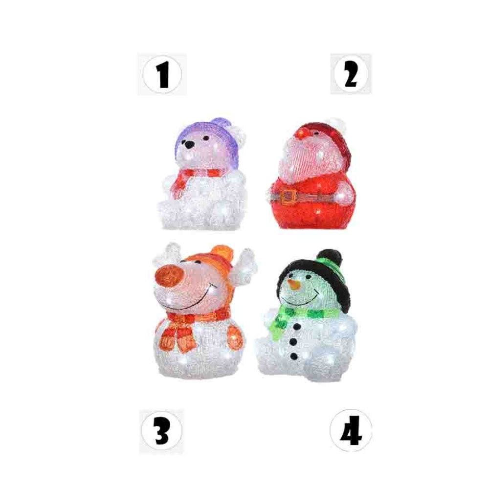 Lumineo BO Christmas Figures 24cm - 4 Assorted