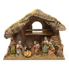 Nativity Scene with 8 Figures 38 x 18 x 29cm