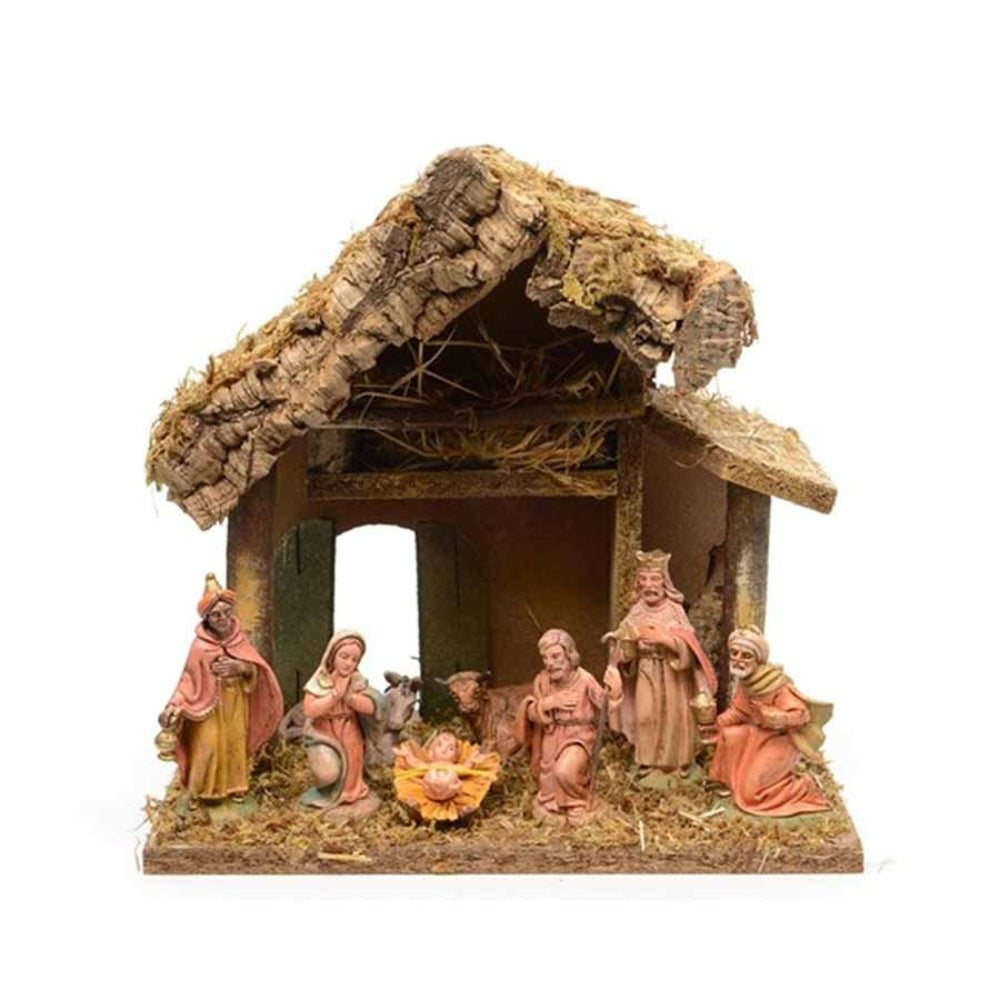 Nativity Scene with 8 Figures 27 x 17 x 26cm