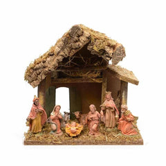 Nativity Scene with 8 Figures 27 x 17 x 26cm