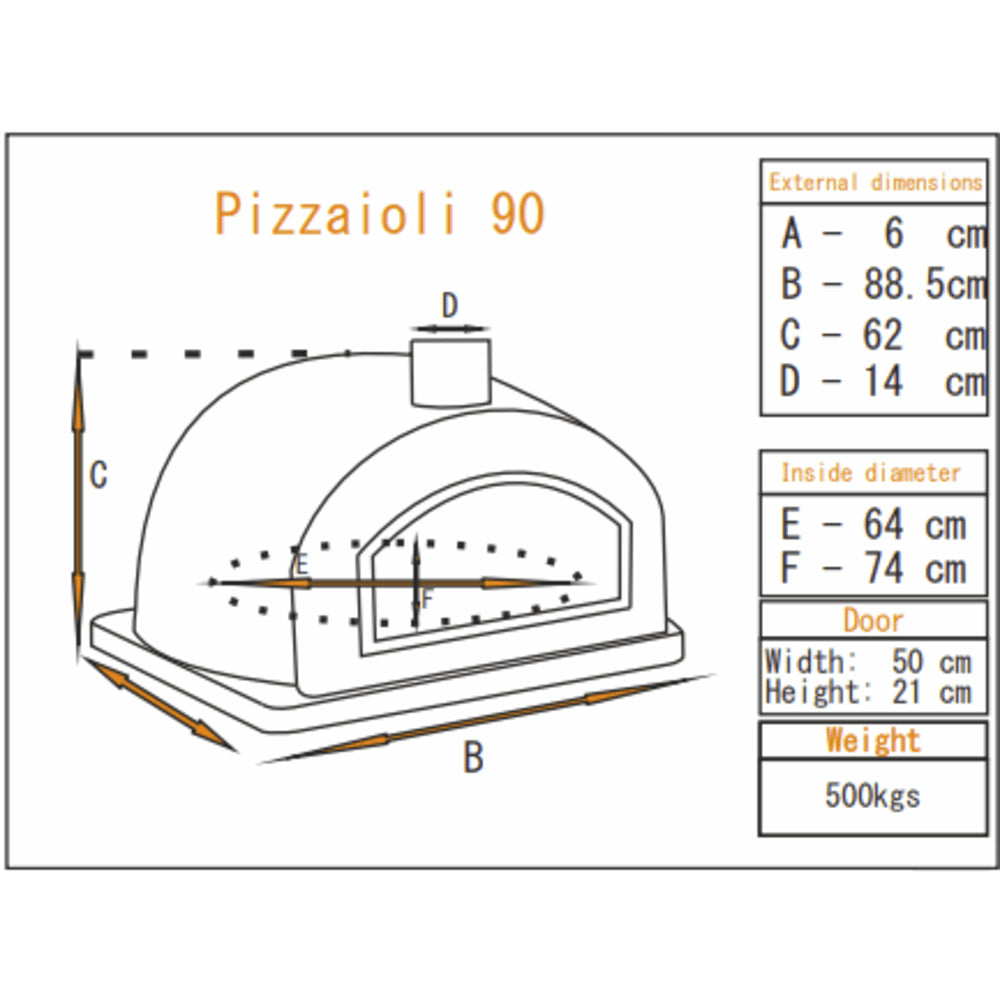 WOOD FIRED OVEN PIZZAIOLI 90