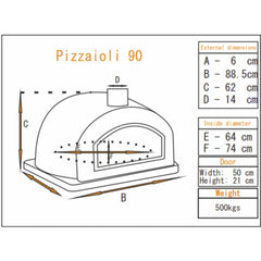 WOOD FIRED OVEN PIZZAIOLI 90